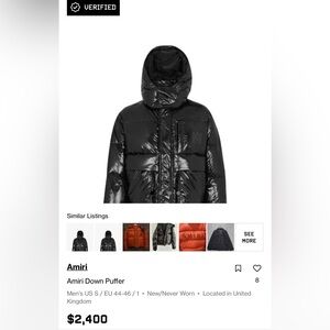 AMIRI Black Puffer Jacket